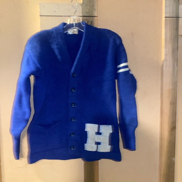 Princeton Knitting Mills Letterman Sweater Vintage S/M - Picture 1 of 7